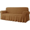 Sofa Cover 3 2 and 1 seater - Light Brown Photo