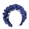 Navy and Light Blue Comfortable Reversible Satin Bonnet Sleeping Cap Photo