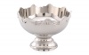 Decorative Round Flower Bowl with Border - Silver Plated Photo