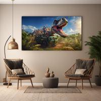 Canvas Wall Art Dinosaur Safari BK0052