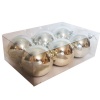 BUFFTEE Reflective Silver Christmas Tree Baubles - Christmas Balls 6 Pack Photo