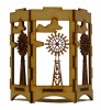 MSB Decor Candle Windmill Hexagon Magic Shadow Lantern Box Night Light Photo