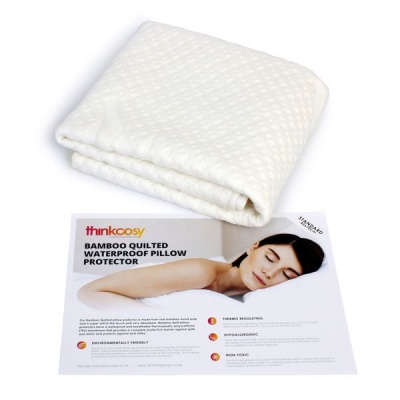 Photo of ThinkCosy Bamboo Quilted Waterproof Pillow Protector -
