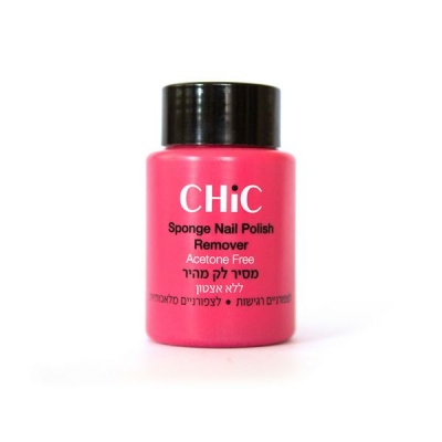 Chic Sponge nail polish remover acetone free pink