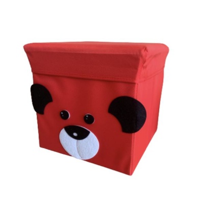 Photo of Big Jim Toy Storage Stool Box - Red Dog