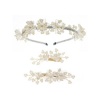 Olive Tree - Acrylic Flower and Pearl Styled Set - Tiara & Hair Clips Photo