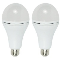 Flash LED Emergency Lamp Bulb A60 E27 6000K Daylight 5W Pack of 2