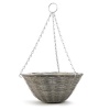 Good Roots Ratan Effect Hanging Basket - Light Grey Photo