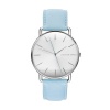 Colton James Silver 36mm Ladies Classic Watch with Blue Pastel Leather Photo
