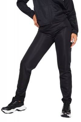 Photo of I Saw it First - Ladies Black Tricot Tracksuit Slim Joggers