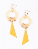 Lovisa Yellow Circle Triangle Drop Earrings