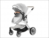 Luxury Egg Shell Strollers Baby Pram 2" 1 Grey Photo