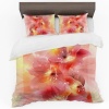 Print with Passion Peach Floral Duvet Cover Set Photo