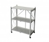 Fine Living Foldable Storage Rack- White Metal - 3 Layers Photo