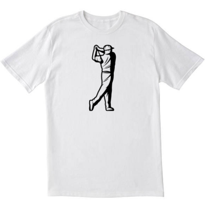 Young Man Swinging Golfers T shirt
