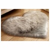 Faux Fur Heart Rug - Grey Photo