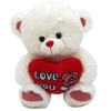 BUFFTEE Valentines Day Big White Teddy Bear with Love You Pillow Photo