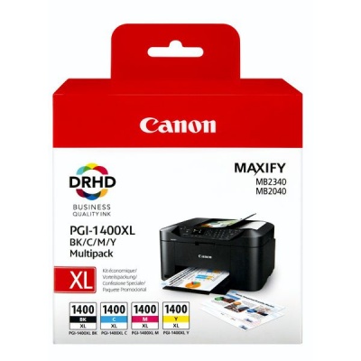 Photo of Canon PGI-1400XL Original MULTIPACK Bk C M Y Ink Cartridge