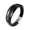 Killerdeals Handmade 18.5 cm Vegan PU Leather Bracelet – Black Size L/XL Photo