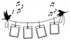 imaging Architects Wall Tattoos Imaging Architects Photo Frames with Birds and Music Notes Wall Decal Photo