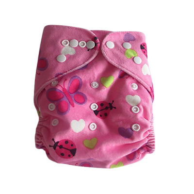 Adjustable Baby Reusable Cloth Diaper Nappies Pink Butterfly