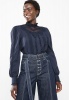 Women's Vero Moda Dawn long sleeve midi shirt - navy Photo