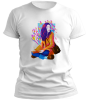 PepperSt Men's White T-Shirt - Purple Harmony Photo