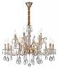 Bright Star Lighting 12 Light Golden Chandelier with Crystals Photo