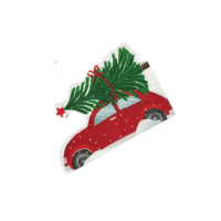 Car Shaped Christmas Tree Serviettes