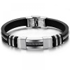 Stainless Steel & Silicone Bracelet - Wrist Band Photo