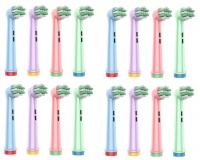 CoralSky Oral B Compatible Colourful Toothbrush Heads for Kids 16 Pack