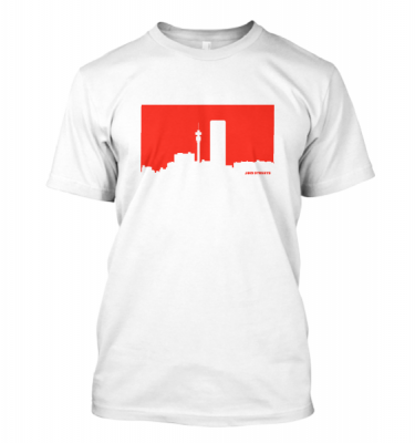 Photo of Jozi Streets White T-Shirt – Red