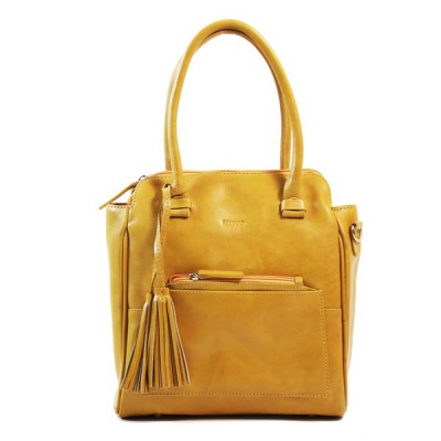 Photo of Nuvo - Genuine Leather Dijon Shoulder Handbag Yellow