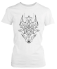 PepperSt Ladies White T-Shirt - Abstract Geometry Photo