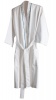 Egyptian Cotton Bath Robe - White with Navy Satin Stitch Photo