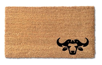 Natural Coir Doormat Buffalo Design 700 x 400mm