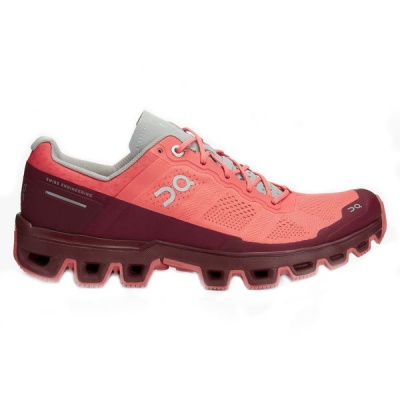 Photo of On Women's Cloud Venture Neutral Trail Running Shoes Coral Mulberry
