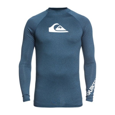 Photo of Quiksilver All Time LS Men's Long Sleeve Surf Shirt - Majolica Blue Heather
