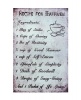 DeBlequy Aankopen - Recipe for Happiness - Rustic Metal Plate - 2 Pack Photo