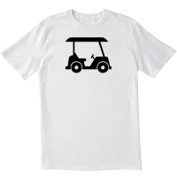 Golf Cart White Golfers White T Shirt