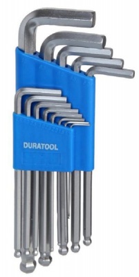 Duratool D00596 13 Piece Long Arm Ball Ended Metric Hex Key Sets
