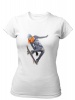 PepperSt Ladies White T-Shirt -Skater Chick Photo