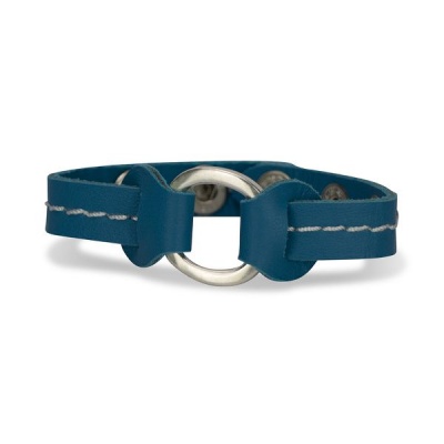 Photo of No Memo - Stud High Quality Handmade Leather Bracelet - Turquoise