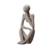 Yoga Graceful Ceramic Yoga Posture Statue Thinking Photo