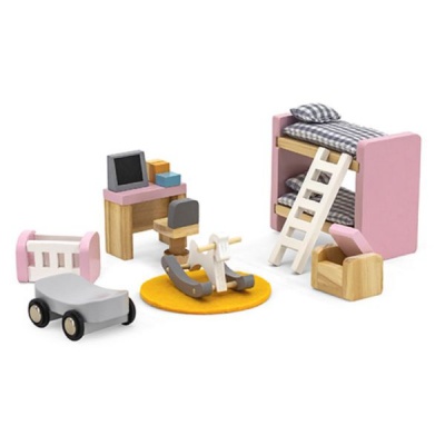 Photo of Viga Wooden Dollhouse Furniture Kids' Bedroom
