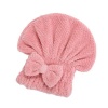 Hair Wrap Bowknot Turban Towels Cap - Pink Photo