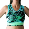 Cadance Bra Top With Contrast Trim - Blue Photo