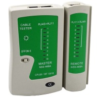 Portable Battery Operated RJ45 and RJ11 Network Cable Tester