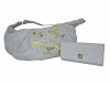 Fino Suede Embroidered Fashion Bag & Purse Set – Light Blue Photo