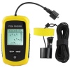 Wired Sonar Transducer & LCD Fish Finder Display - Yellow Photo